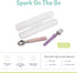 melii Spork On The Go - Travel Utensils for Babies and Toddlers - Detachable Fork and Spoon with Carrying Case - Pink & Purple...