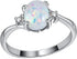 LTCXCXCD Couple Ring Female Opal Color Fashion Jewelry Ring Art Deco Halo Oval Wedding Engagement Ring Round Cubic Zirconia (10)...
