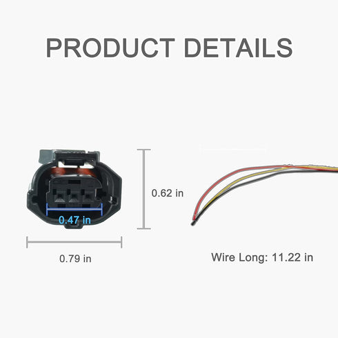 Camshaft Position Sensor Connector Pigtail plug 6189-1129 90919-05060 46393JF, SU7792...