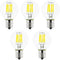 5-Pack S11 LED Bulbs E17 Intermediate Base Edison Globe Light Bulbs 40 Watt Equivalent,5000K Daylight 4W for Bedside Lamp Bulb,Lava Lamps,Glitter ...