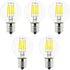 5-Pack S11 LED Bulbs E17 Intermediate Base Edison Globe Light Bulbs 40 Watt Equivalent,5000K Daylight 4W for Bedside Lamp Bulb,Lava Lamps,Glitter ...
