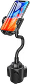 Cup Phone Holder for Car, Car Cup Holder Phone Mount with 360° Rotation Adjustable Long Gooseneck, Car Phone Holder Mount for All Smartphones Cup ...