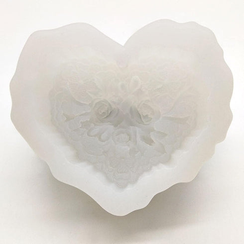 Beautiful Flower Delicate Floral Heart Silicone Soap Molds for Soap Making, Craft DIY Handmade Chocolate Candy Cake Mold...