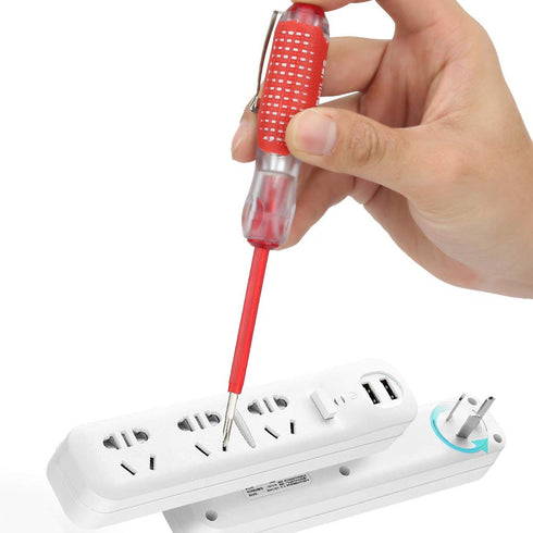 Test Pen Screwdriver Electronic Pencil Electricity Wires Electrical Sensor Rod Safety Plastic Measuring Current Passes Durable Safe Anti Skid Shaf...