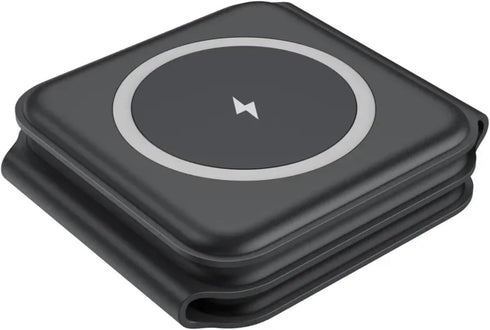 Magnetic Wireless Charging Station 3-in-1, Foldable, Magnetic Fast Charger for iPhone 15/14/13/12 Pro Max, Smart Watch and Earbuds(Black)...