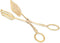 Gold Serving Tongs, Zinc Alloy Bread Clip Salad Food Tongs Lightweight Cake Astry Tong Serving Clip for Serving Food Bread Cake, 23cm/9.1in X 5cm/...