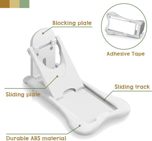 Maveek 4 Pack Child Safety Sliding Door Locks White Childproof Bathroom Patio Kitchen Shutters Closets Windows Sliding Door Lock, No Screws or Dri...