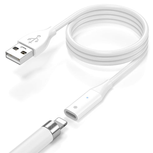 GUUGEI USB Cable for iPad Pencil 1st Adapter (2pcs 1m Charging only) USB Charger Cable Compatible for iPad Pen 1 Generation,USB Charge Connector f...