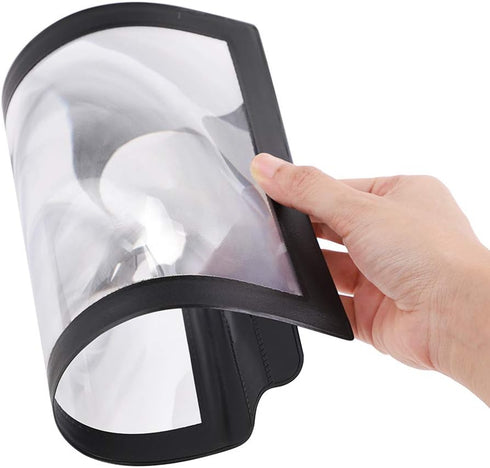 3X A4 Paper Size Magnifying Glass, PVC Plastic Full Page Reading Magnifier, Portable HD Old Man Reading Aid Lens Folding Large Sheets Magnifier Lo...