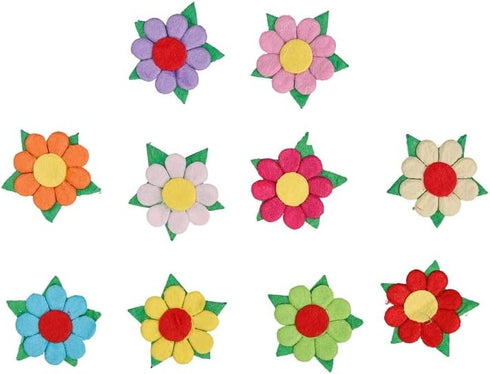 100 Pcs Handmade Mulberry Paper Flowers 25x25mm Scrapbook Craft Card, DIY Craft, Bouquets, Decorations, Greeting Cards, Craft Projects (10 Colors)...