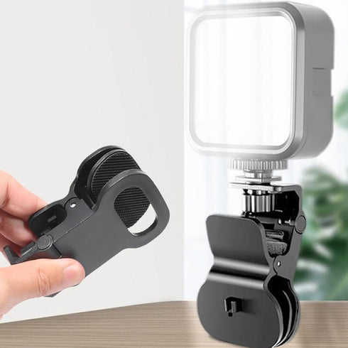 2 Pack Selfie Light Clip Mount Holde with 1/4 Screw Connector Attachment Clamp Stand for Monitor Camera Screen LCD Display Top Fill Light Flash We...