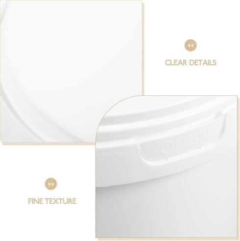 2pcs for Container Heavy Bucket All Toys Portable Household Pets Barrel Tub Kitchen Food Bucke Duty with Treasure Grade Lid Storage Buckets Cream ...