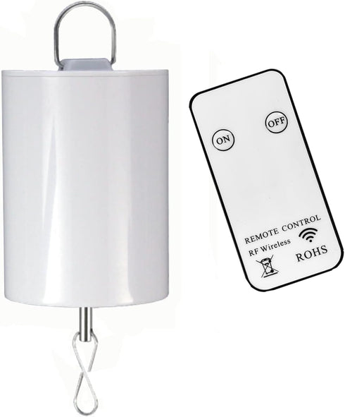Hanging Display Motor W/Remote Battery Operated 10 RPM Rotating Motor for Wind Spinner Mobile Yard Decor Hanging Ornaments Garden Sculptures-Low S...