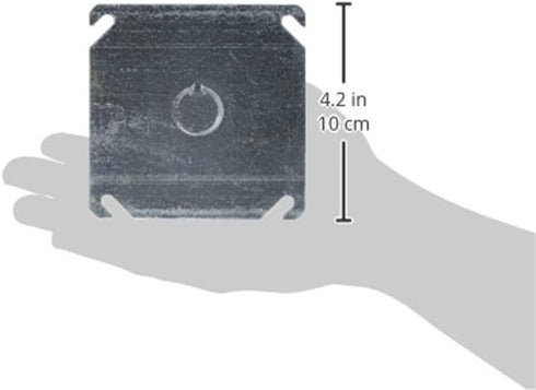 RACO 8753-5 Flat Square Cover with 1/2-Inch Center Knockout, 4-Inch...