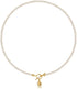 Pearls Choker Necklaces for Women 3.5mm Handpicked Tiny Pearls Strands Chain for 18k gold plated OT Clasp Pendant...