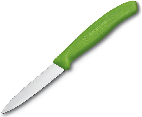 Victorinox 3.25 Inch Swiss Classic Paring Knife with Straight Edge, Spear Point, Green...