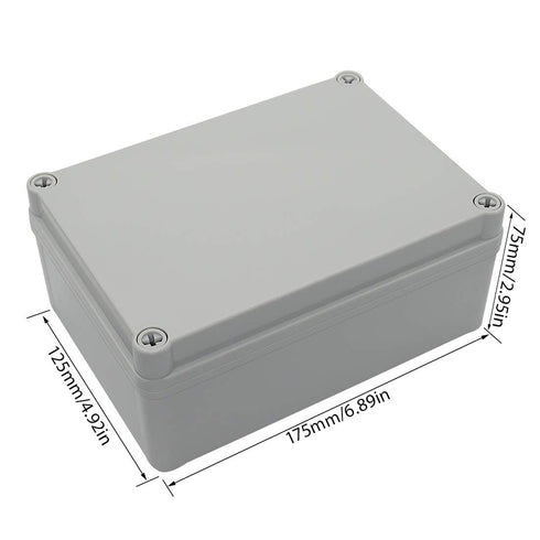 LeMotech Junction Box IP67 Waterproof Dustproof ABS Plastic Project Box for Electrical Outdoor Enclosure Gray 6.9 x 4.9 x 3 inch (175 x 125 x 75 m...
