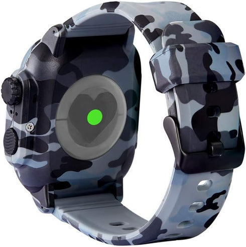 for Apple Watch Series 5/4 44mm IP68 Waterproof Case,Waterproof Case for Watch 42mm Series 3/2 (Camouflage, 42mm)...