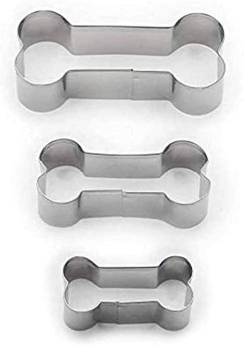 Stainless Steel Metal Dog Bone Shape Cookie Cutter Set, Puppy Crafts Biscuit Mold for Dog Cat Pup Homemade Treats...