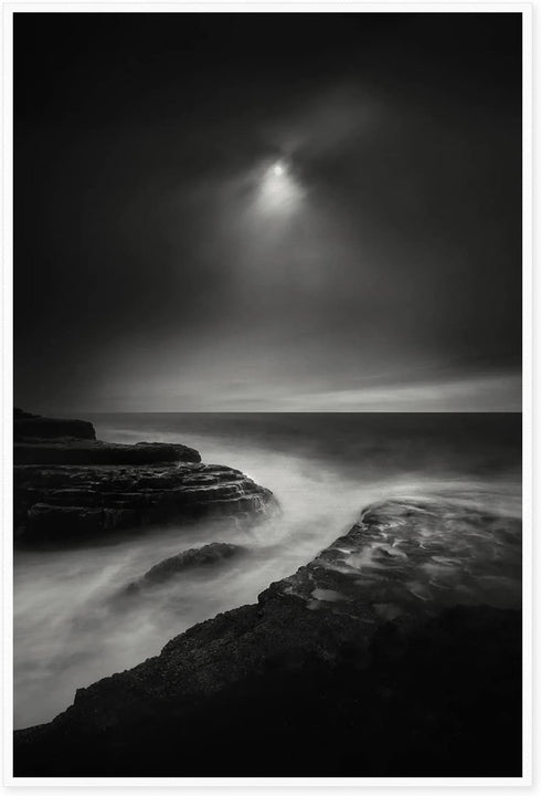 Black And White River And Rock Landscape Canvas Painting Modern Abstract Wall Art Scenery Posters and Prints Wall Decor Unframe Wall Artwork Home ...