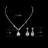 Yean Bride Silver Bridal Necklace Earrings Set Crystal Wedding Jewelry Set Rhinestone Choker Necklace for Women and Girls (Set of 3)...