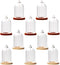 10 pieces glass dome with Wooden base glass vial pendant with Wood hollow glass Cabochons charms (38x25mm mixed color)...