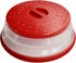 Microwave Plate Cover 10.5 inch Collapsible Food Plate Lid Cover - BPA Free, Easy Grip, Microwave Plate Guard Lid With Steam Vent & Colander Strai...