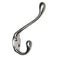 ANGSTROM 5-Pack Double Coat and Hat Hook, Wall Mounted with Screws (Brushed Nickel)...