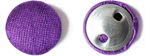 Round Handmade Buttons 12 Purple Button Dupion Fabric Covered for Sewing Scrapbooking Clothes Craft...
