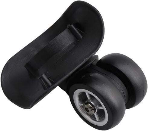 BQLZR Black Suitcase Wheels Replacement Left & Right Plastic Swivel Caster Wheels with 4 Holes,Hole Pitch: (1.42"/1.65"/1.97"/1.42"), for Luggage ...