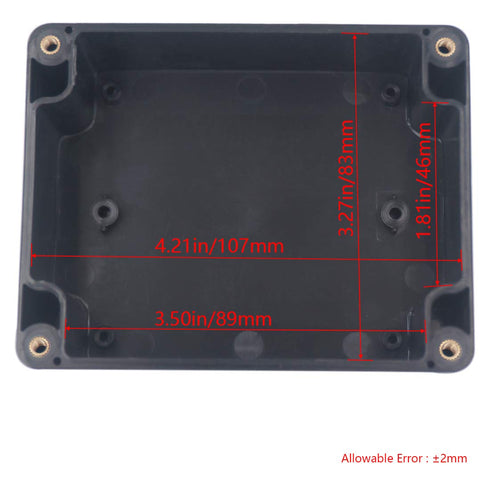2 Pack Project Box IP65 Waterproof Junction Box ABS Plastic Black Electrical Boxes DIY Electronic Project Case Power Enclosure 4.53"x3.54"x2.17"(1...