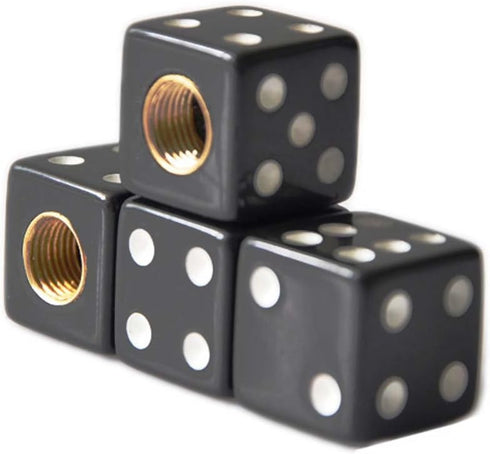 Custom Accessories 16114 Black Dice Style Valve Cap...