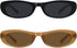 STORYCOAST Narrow Retro Oval Sunglasses for Women Men Fashion Small Frame Sun Glasses 90s Vintage Style...