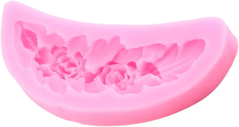Rose Wreath with Leaves Fondant Molds Flower Garland Silicone Mold For Cake Decorating Cupcake Topper Chocolate Candy Gum Paste Polymer Clay...