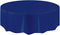 True Navy Blue Solid Round Plastic Table Cover (84") 1 Count - Elegant Design & Premium Quality, Ideal For Parties, Events & Everyday Use...