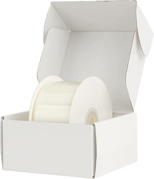 HUIHUANG White Ribbon 2 inch Wide Antique White Double-Faced Satin Ribbon for Flower Arrangements Supplies Wedding Bridal Shower Decor Invitations...