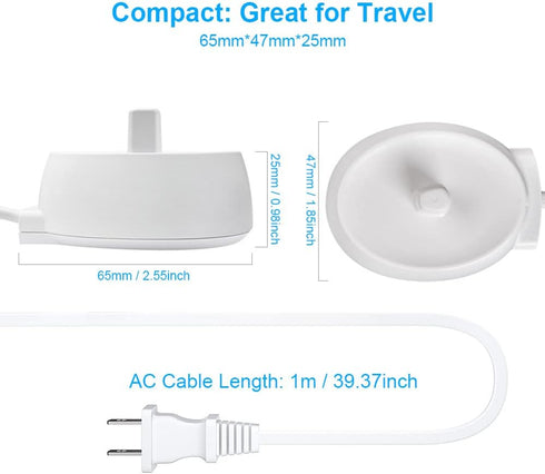 for Oral B Electric Toothbrush Replacement Charger, More Safety Compatible with Most Oral B Braun Toothbrush Charger Base Inductive Model 3757 Cha...