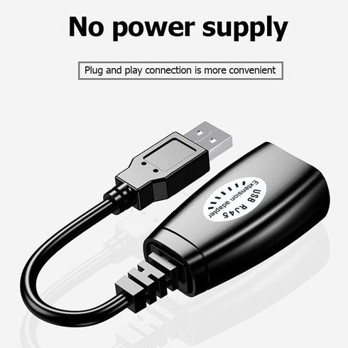 USB Extender Over RJ45 Cat 6/5/5e Adapter, RJ45 Ethernet Splitter to USB Extension UP to 50m/164ft, Compatible with Computers, Mobile Phones, Mice...
