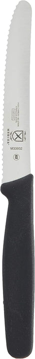 Mercer Culinary Rounded Tip Wavy Bar Knife, 4-5/16 Edge, Black...
