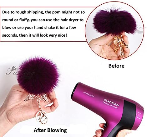 SUSULU Black Pom Poms for Crafts Fluffy Faux Fur Pom Pom Balls Small Black Pompoms with Tiny Cord for Hat Shoes Garment Accessories 2.8in Pack of ...