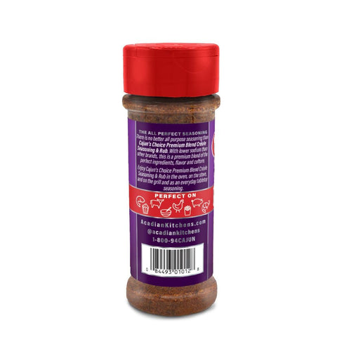 Cajun's Choice Creole Seasoning - 3.8 oz, Low Sodium, All Natural, Gluten-Free - Authentic Louisiana Spice for Meats, Seafood & Soups...