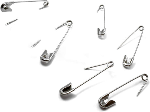 vrupin 100Pcs-3inch Stainless Steel Safety Pins,Safety Pins Bulk Metal Silver Sewing Pins Clothing Clips Tool 75mm Decorative Safety pins...