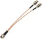 F-Type RG6 3 Way Splitter Combiner Adapter F Male to F Dual Female RG316 Coaxial Cable 15cm/6 inch...