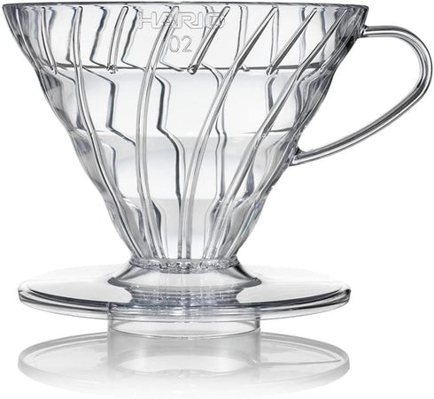 Hario V60 Plastic Coffee Dripper, 02, Clear...