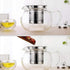 Lead-Free Thicken Glass Teapot Kettle – Removable Stainless Steel Infuser – Great ForBlooming and Loose Leaf Tea Brewer, Thickened (33oz / 950mm)...