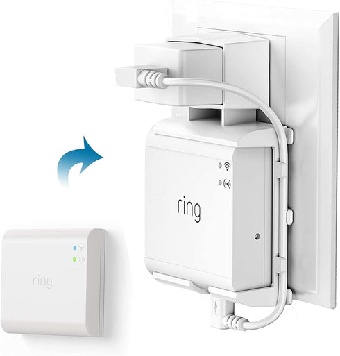 Outlet Installation of Ring Bridge, No Drilling and Space-Saving Wall Mount Bracket, with Short Cable for Ring Smart Lighting Bridge...