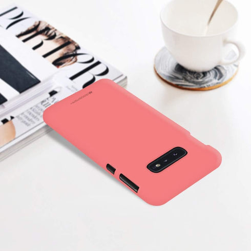 GOOSPERY Soft Feeling Jelly for Samsung Galaxy S10e Case (2019) Silky Slim Bumper Cover (Flamingo)...