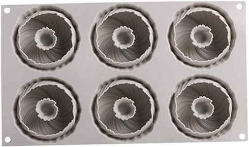 6 Cavity Swirl Shapes Silicone Cake Mold Form Chocolate Cookies Pudding Ice Cream Trays Pastry Baking Tools Bakeware Pan...