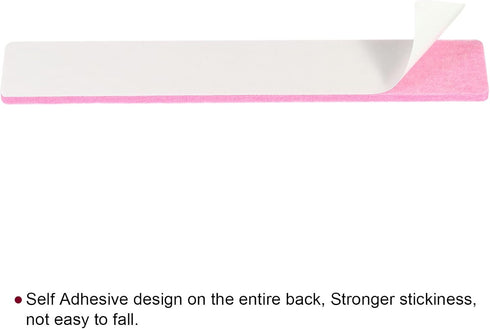 PATIKIL Felt Bulletin Board Bar Strip, 8 Pack Self Adhesive Wall Pin Bulletin Board with Push Pins for Photos Memos Home Office Decor, Pink...