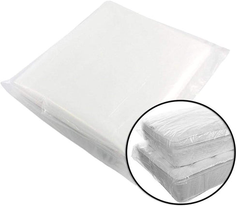 K KINGPLAST King/Queen Plastic Mattress Case 78" x 10" x 96" Clear Plastic Disposal Mattress Storage Bag Cover for Waterproof and dustproof......